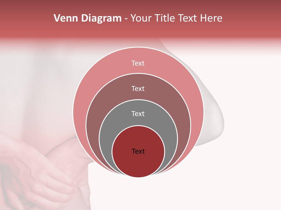 Rear View Of A Young Male. Holding His Back In Pain. PowerPoint Template