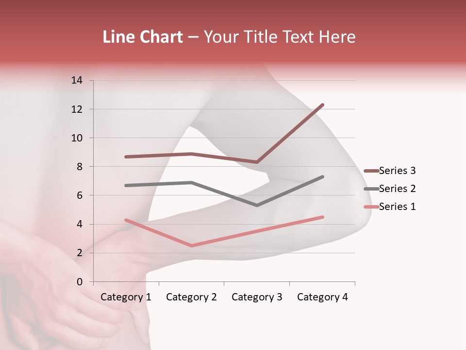 Rear View Of A Young Male. Holding His Back In Pain. PowerPoint Template