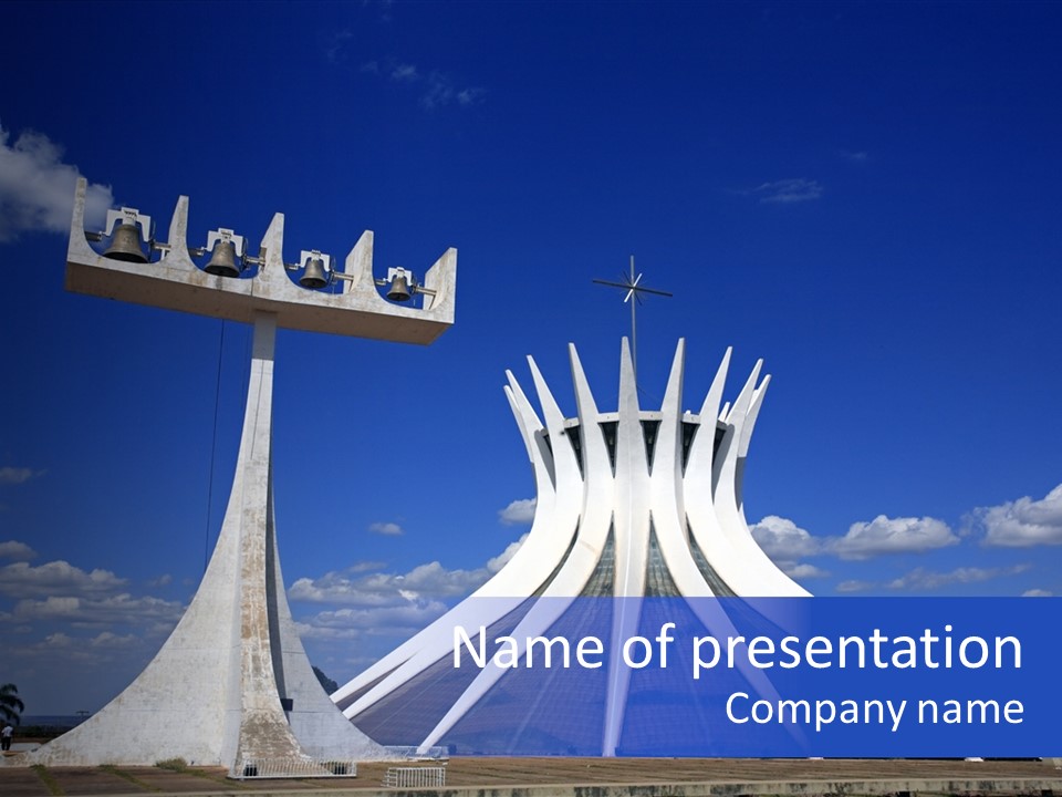 Cathedral Of Brasilia City Capital Of Brazil PowerPoint Template