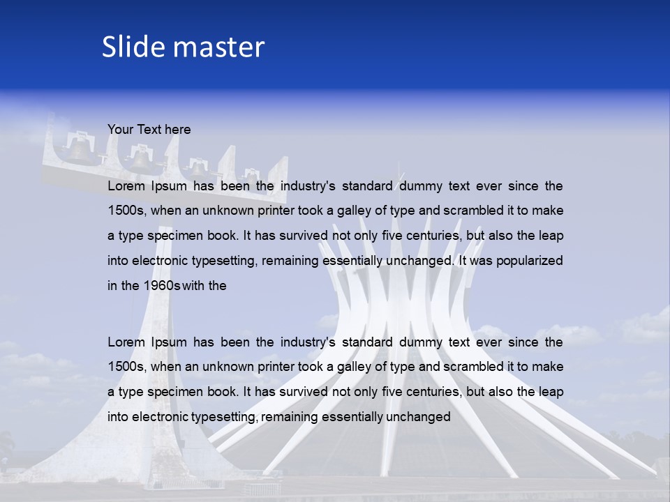 Cathedral Of Brasilia City Capital Of Brazil PowerPoint Template