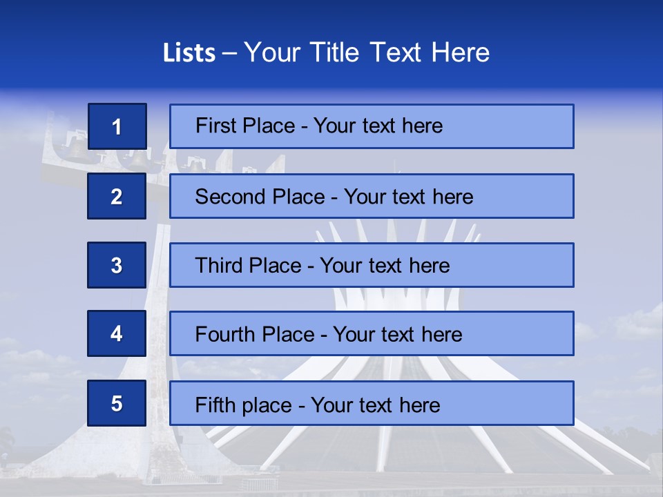 Cathedral Of Brasilia City Capital Of Brazil PowerPoint Template