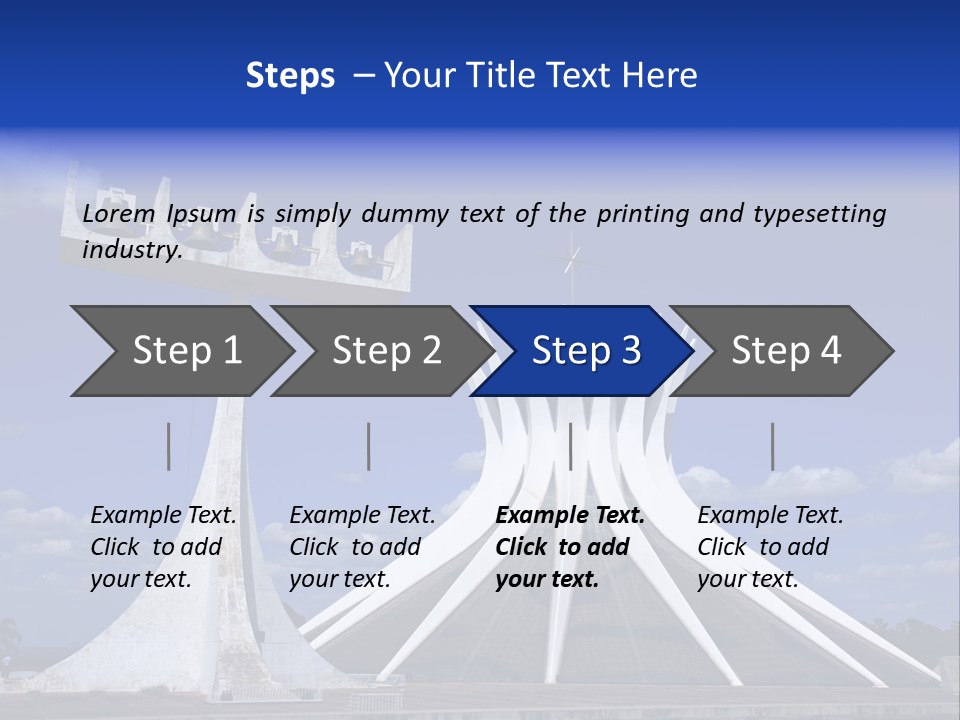 Cathedral Of Brasilia City Capital Of Brazil PowerPoint Template