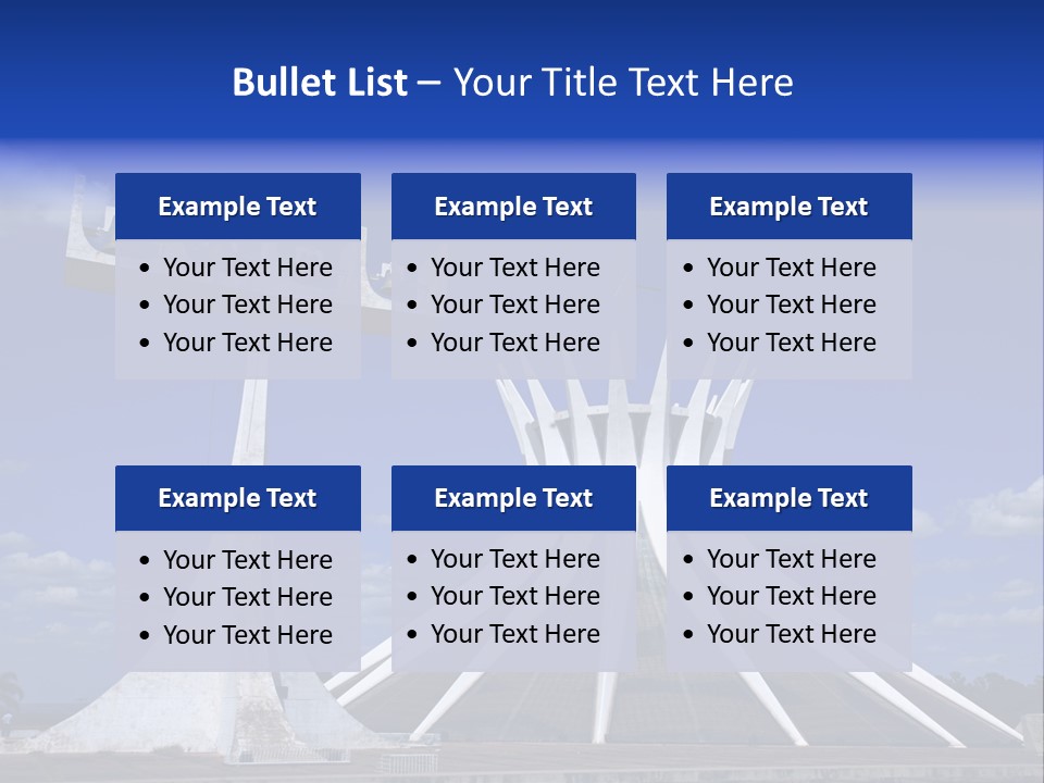 Cathedral Of Brasilia City Capital Of Brazil PowerPoint Template