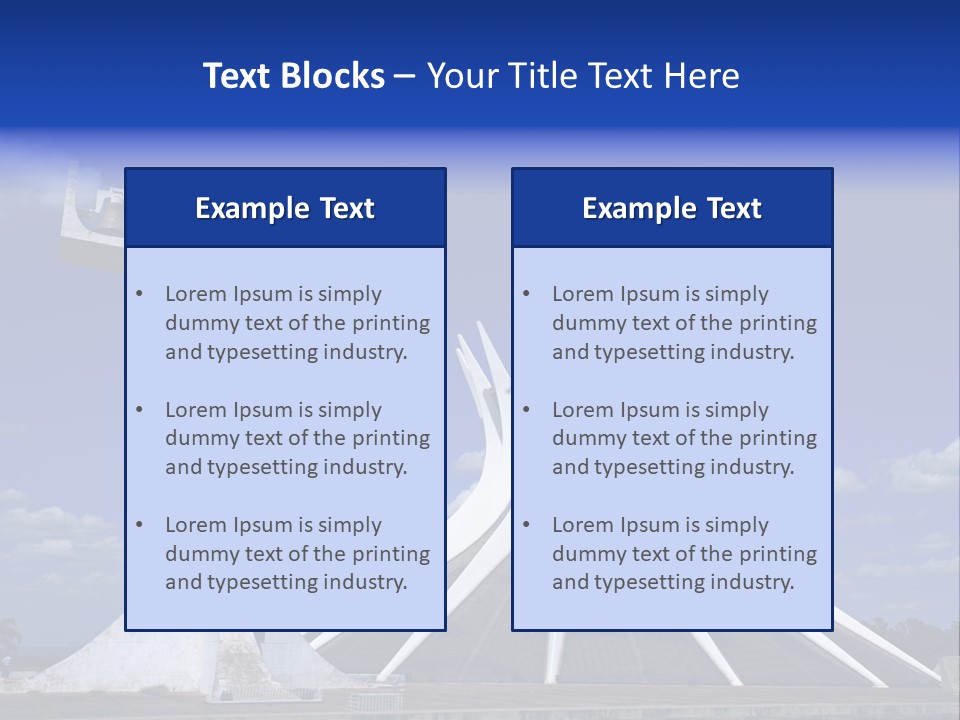 Cathedral Of Brasilia City Capital Of Brazil PowerPoint Template