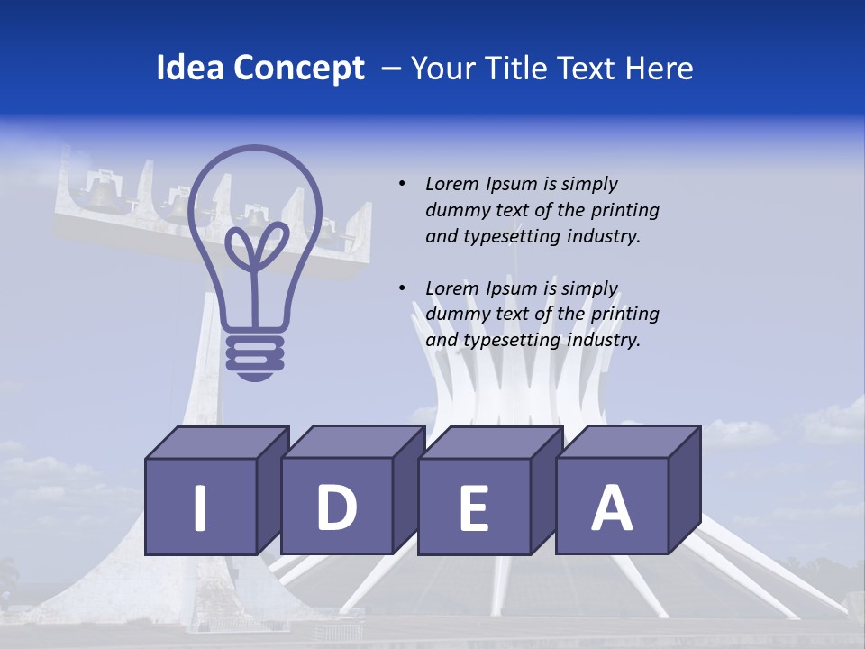 Cathedral Of Brasilia City Capital Of Brazil PowerPoint Template