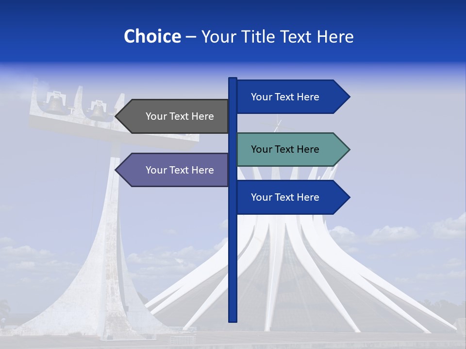 Cathedral Of Brasilia City Capital Of Brazil PowerPoint Template