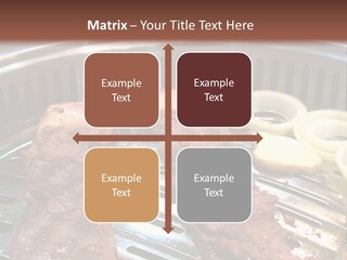 A Bunch Of Food That Is On A Grill PowerPoint Template