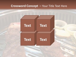 A Bunch Of Food That Is On A Grill PowerPoint Template