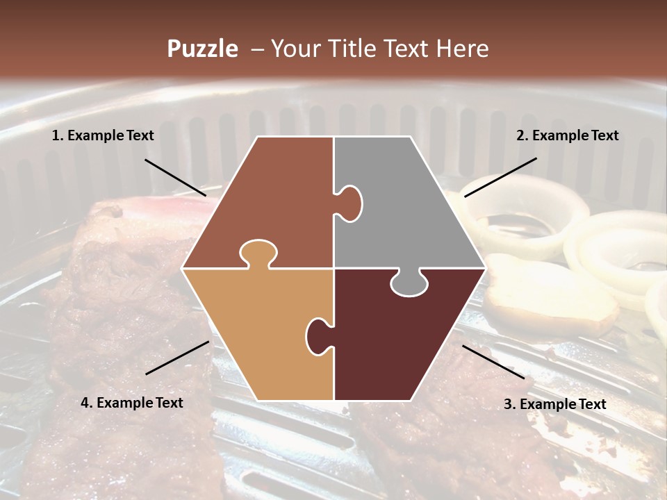 A Bunch Of Food That Is On A Grill PowerPoint Template