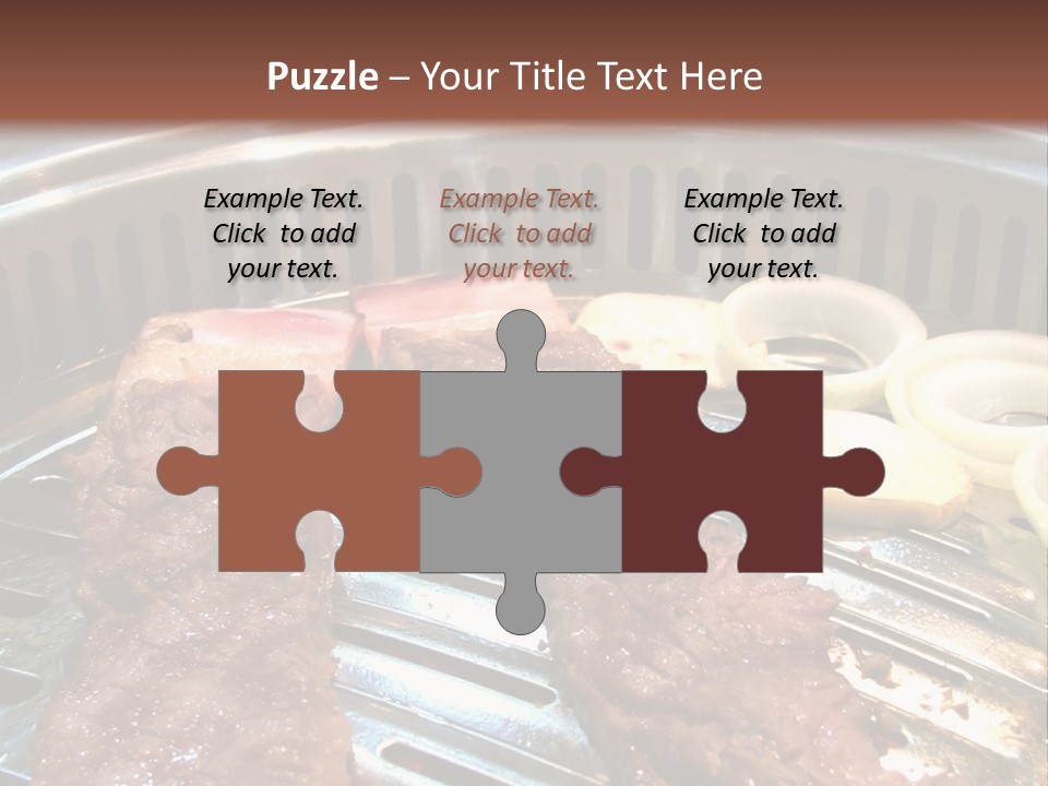 A Bunch Of Food That Is On A Grill PowerPoint Template