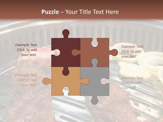 A Bunch Of Food That Is On A Grill PowerPoint Template