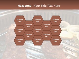 A Bunch Of Food That Is On A Grill PowerPoint Template