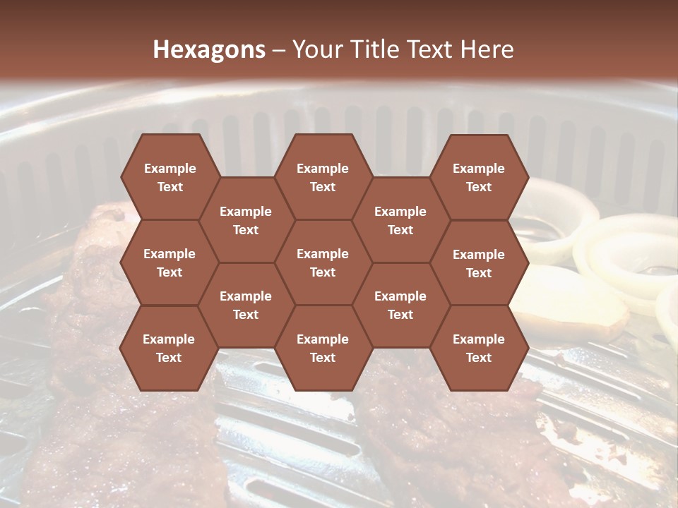 A Bunch Of Food That Is On A Grill PowerPoint Template