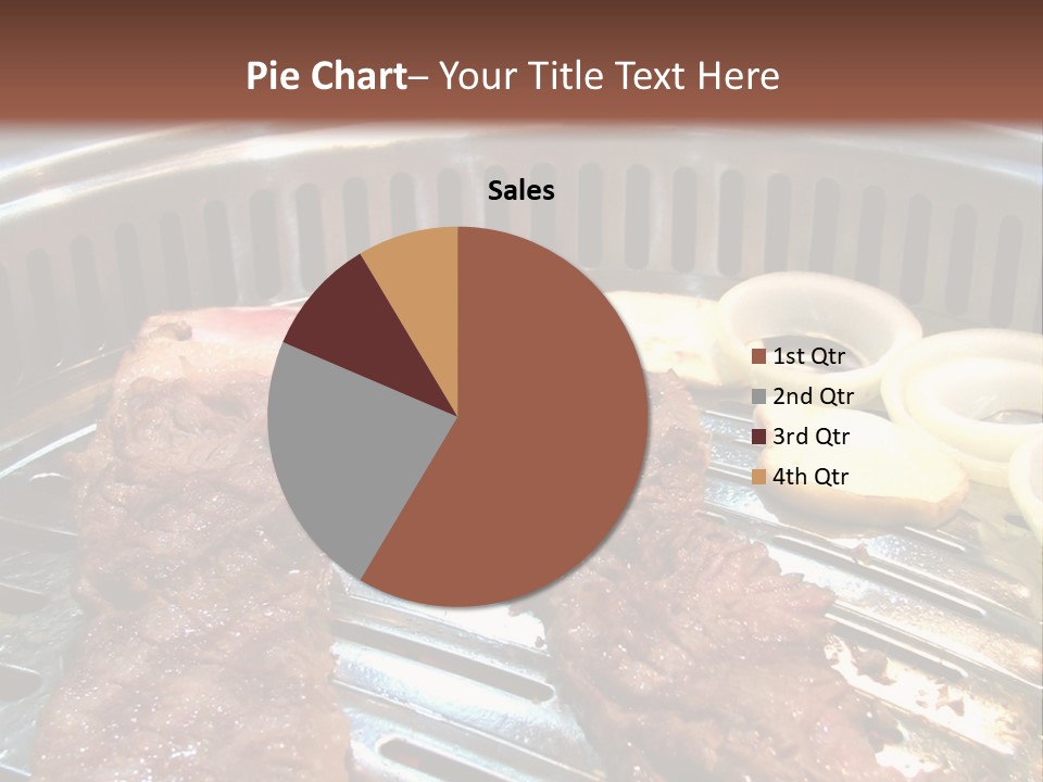 A Bunch Of Food That Is On A Grill PowerPoint Template