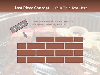 A Bunch Of Food That Is On A Grill PowerPoint Template