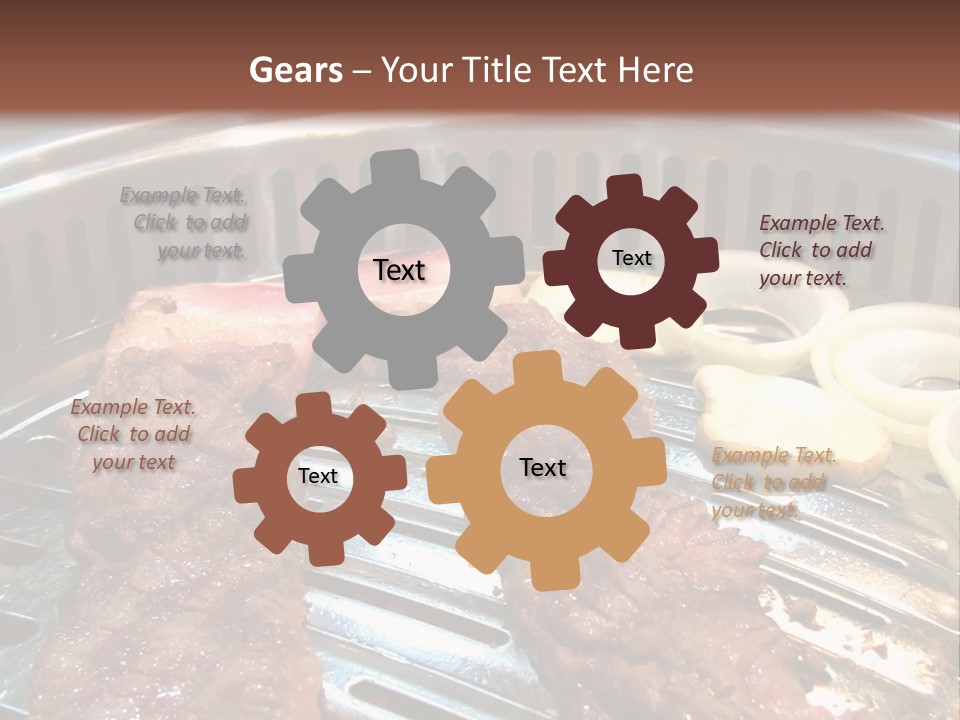 A Bunch Of Food That Is On A Grill PowerPoint Template