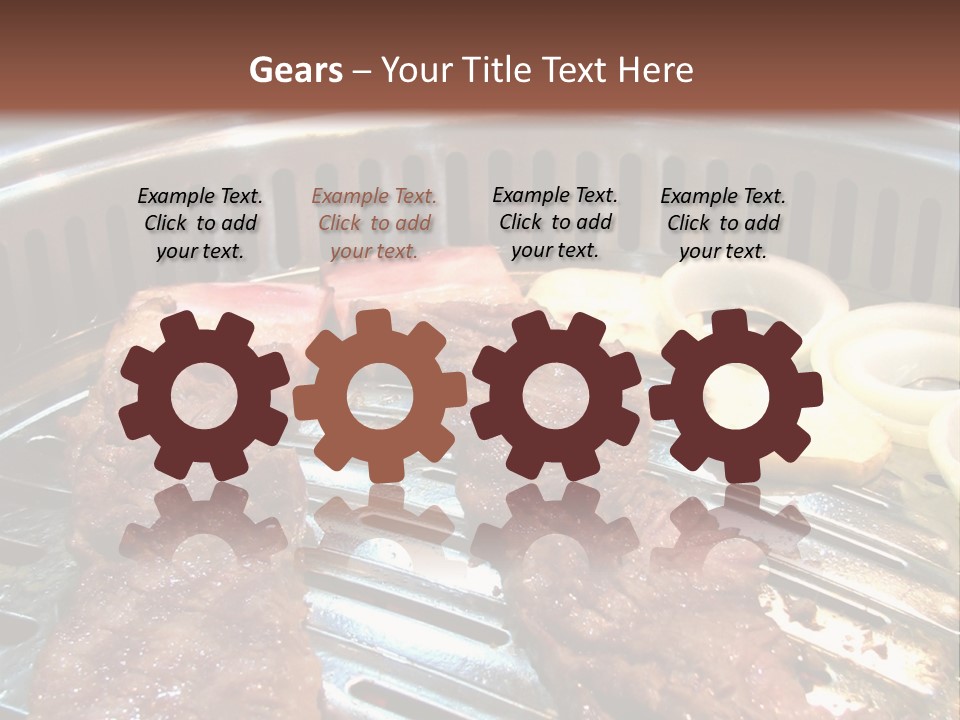 A Bunch Of Food That Is On A Grill PowerPoint Template