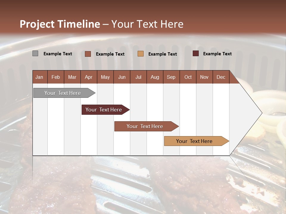 A Bunch Of Food That Is On A Grill PowerPoint Template