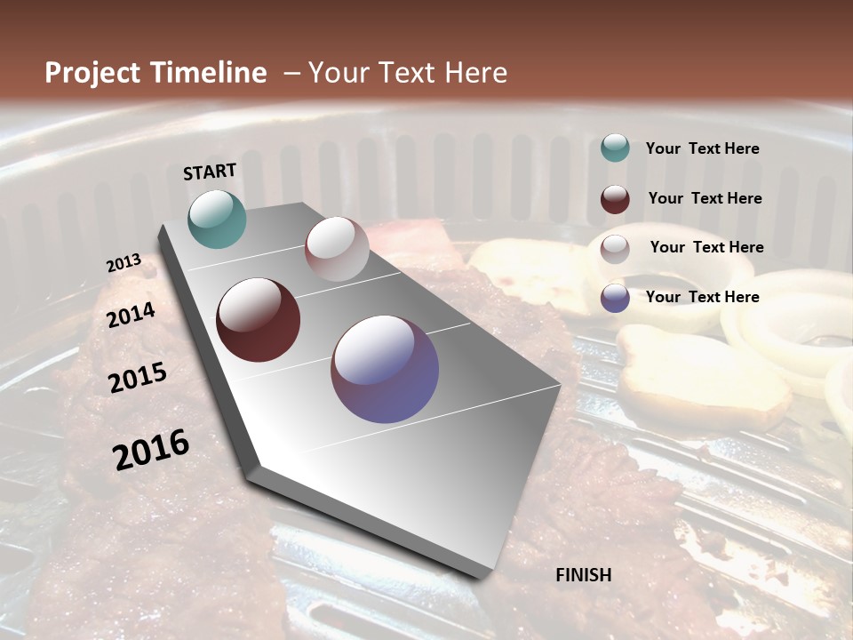 A Bunch Of Food That Is On A Grill PowerPoint Template