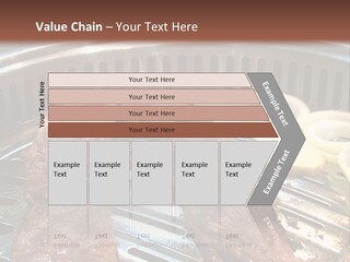 A Bunch Of Food That Is On A Grill PowerPoint Template