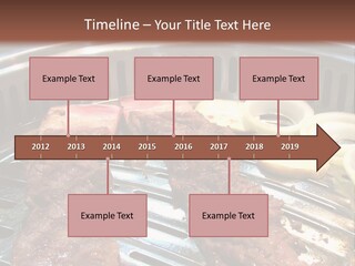 A Bunch Of Food That Is On A Grill PowerPoint Template