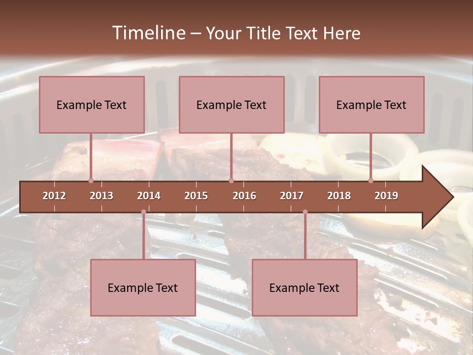 A Bunch Of Food That Is On A Grill PowerPoint Template