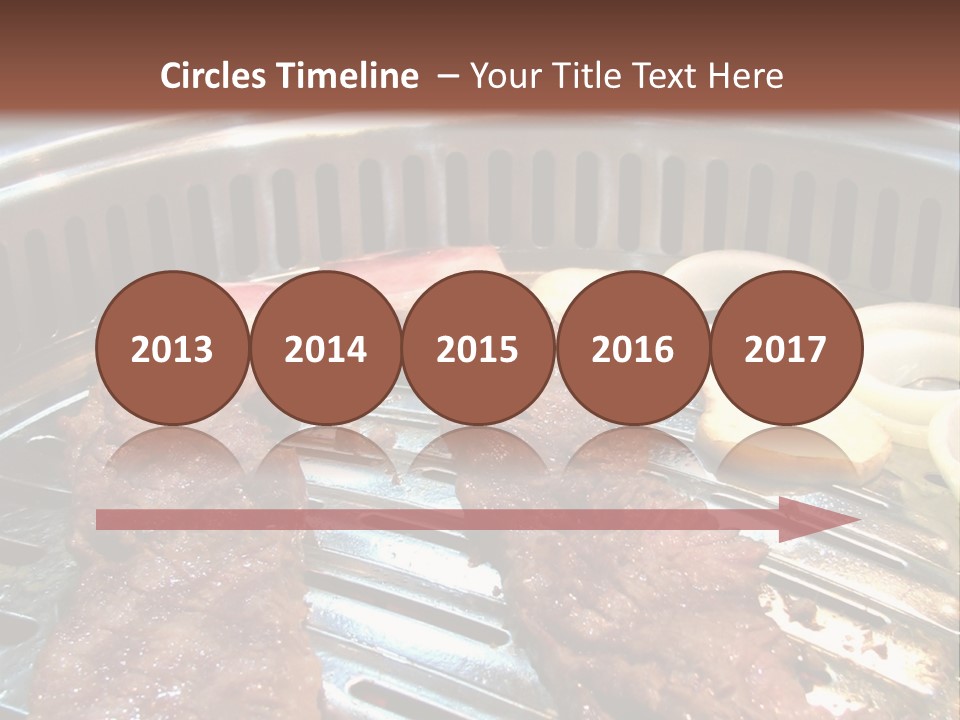 A Bunch Of Food That Is On A Grill PowerPoint Template