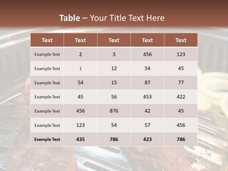 A Bunch Of Food That Is On A Grill PowerPoint Template