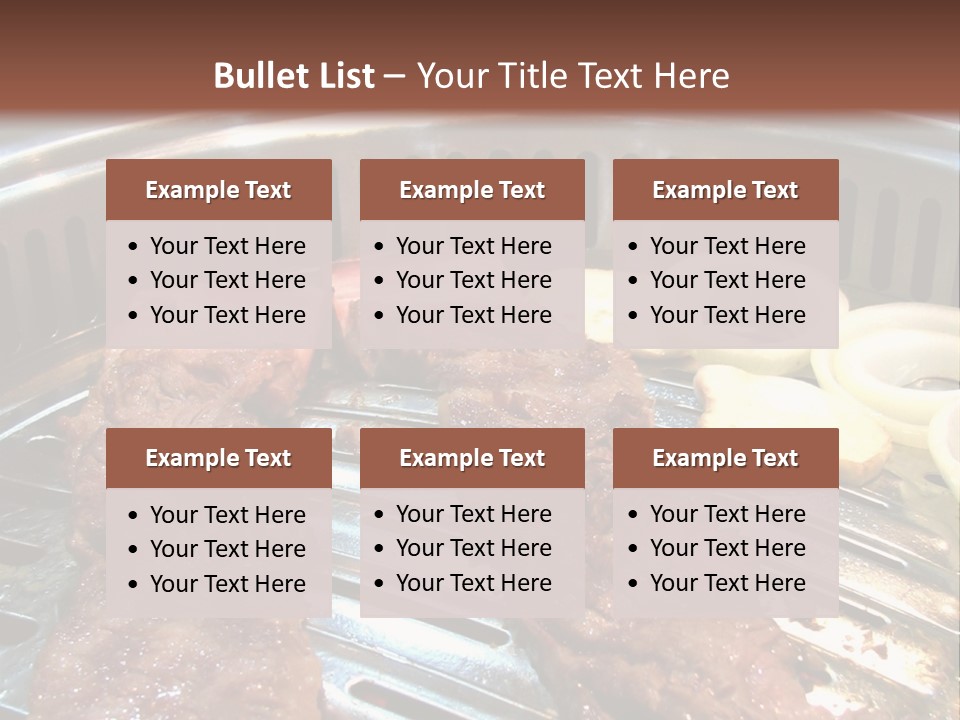 A Bunch Of Food That Is On A Grill PowerPoint Template