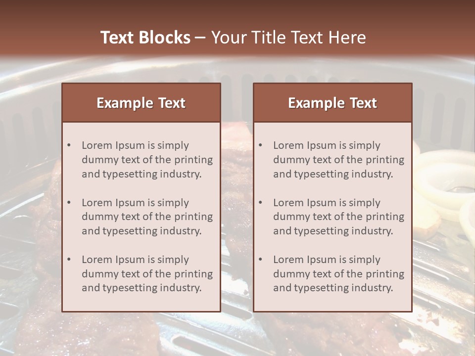 A Bunch Of Food That Is On A Grill PowerPoint Template