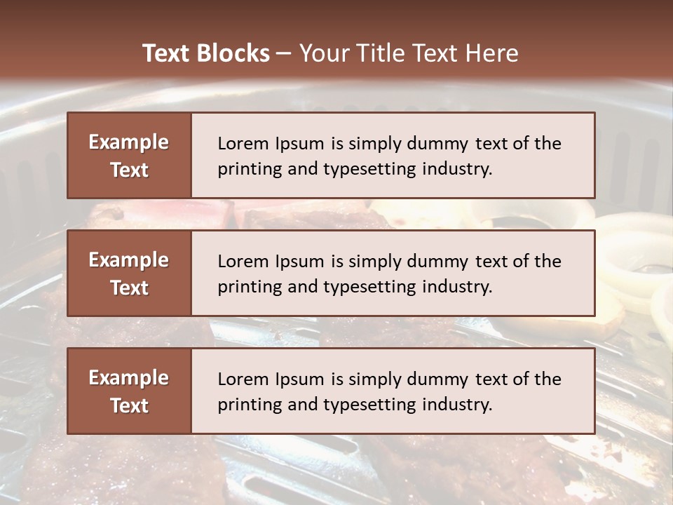 A Bunch Of Food That Is On A Grill PowerPoint Template