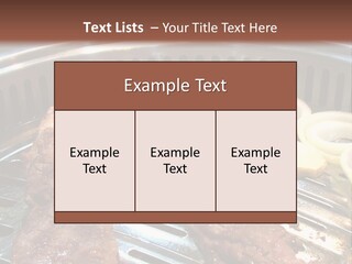 A Bunch Of Food That Is On A Grill PowerPoint Template