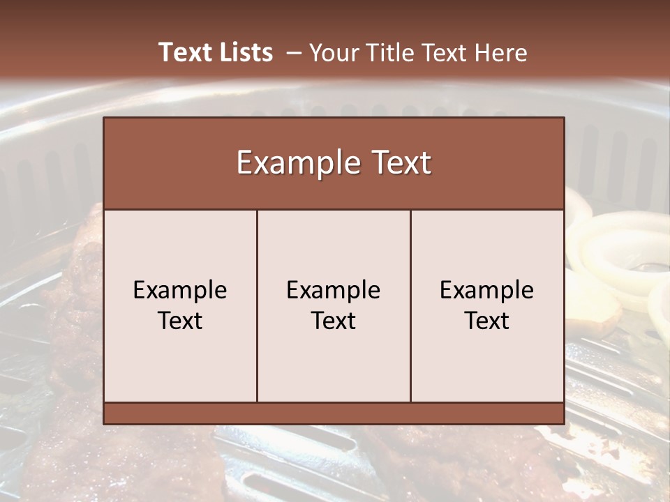 A Bunch Of Food That Is On A Grill PowerPoint Template