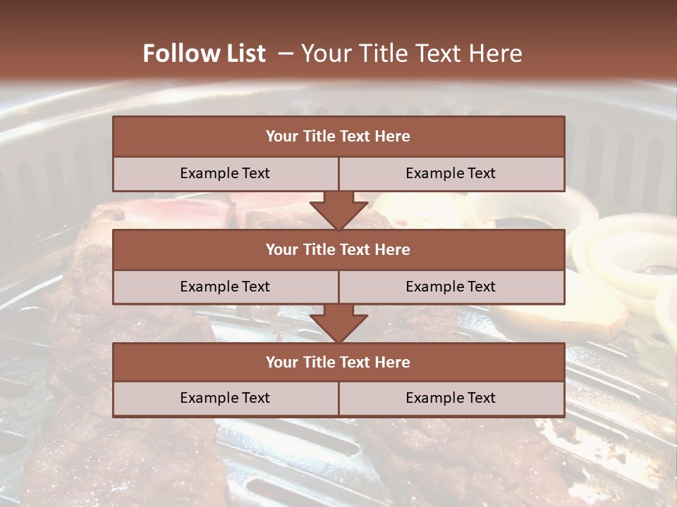 A Bunch Of Food That Is On A Grill PowerPoint Template
