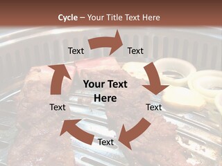 A Bunch Of Food That Is On A Grill PowerPoint Template