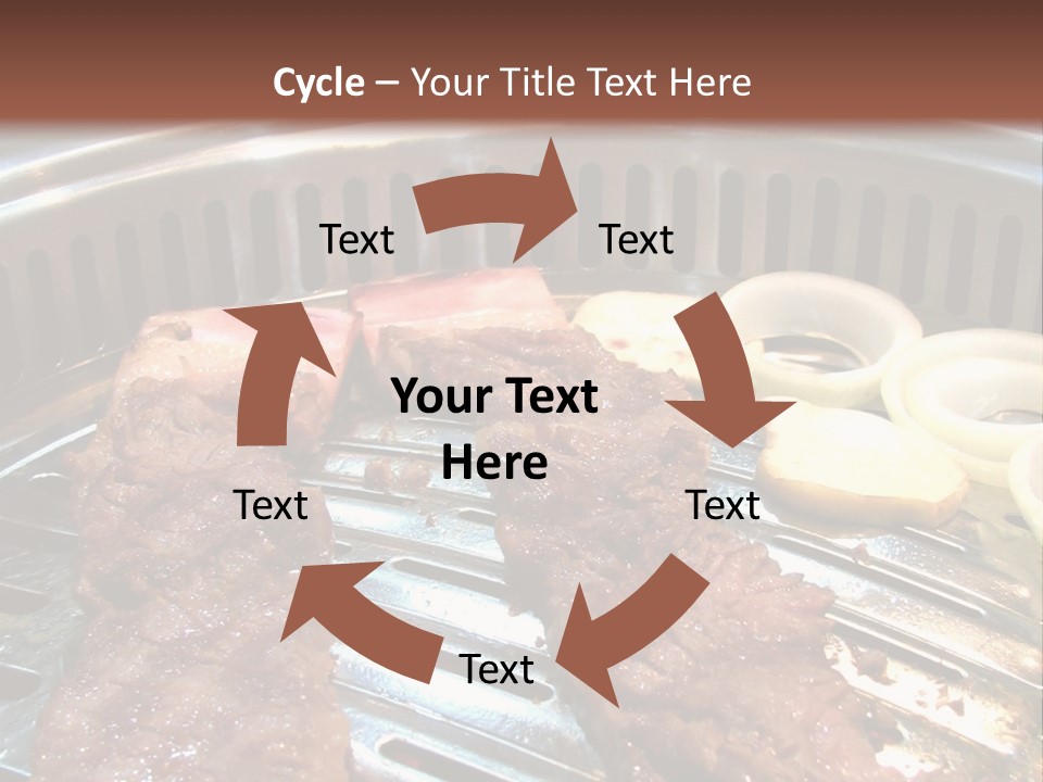 A Bunch Of Food That Is On A Grill PowerPoint Template