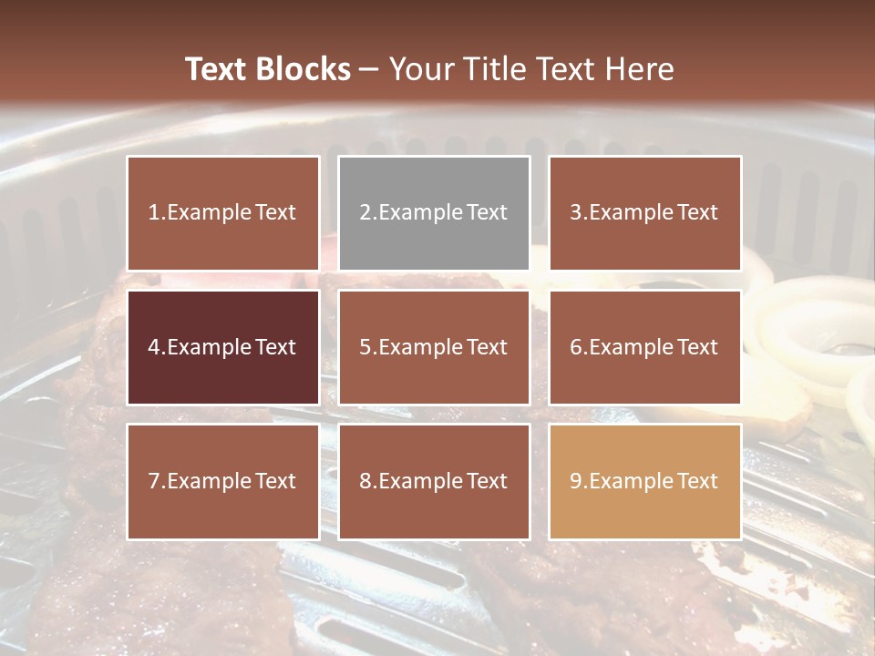 A Bunch Of Food That Is On A Grill PowerPoint Template