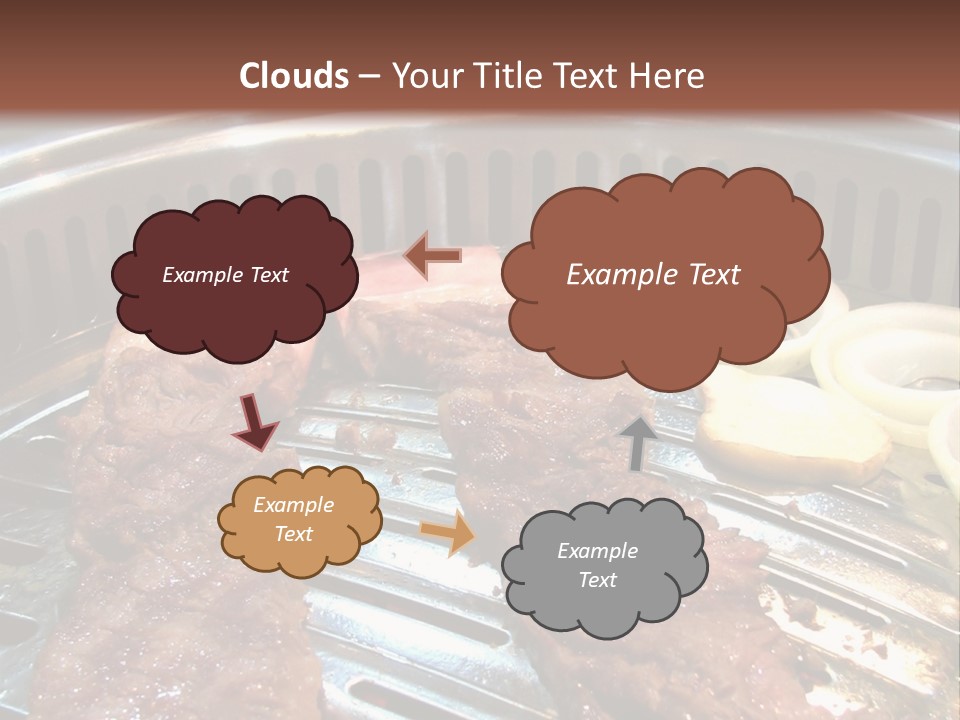 A Bunch Of Food That Is On A Grill PowerPoint Template