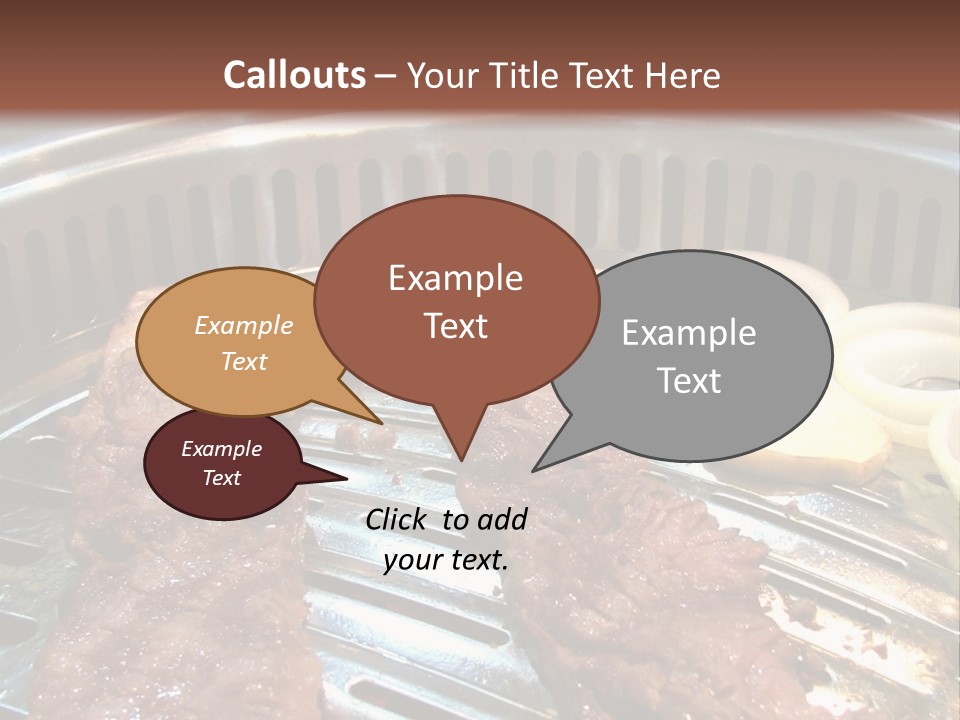 A Bunch Of Food That Is On A Grill PowerPoint Template