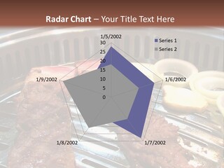 A Bunch Of Food That Is On A Grill PowerPoint Template