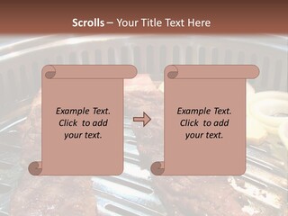 A Bunch Of Food That Is On A Grill PowerPoint Template