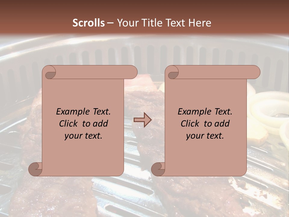 A Bunch Of Food That Is On A Grill PowerPoint Template