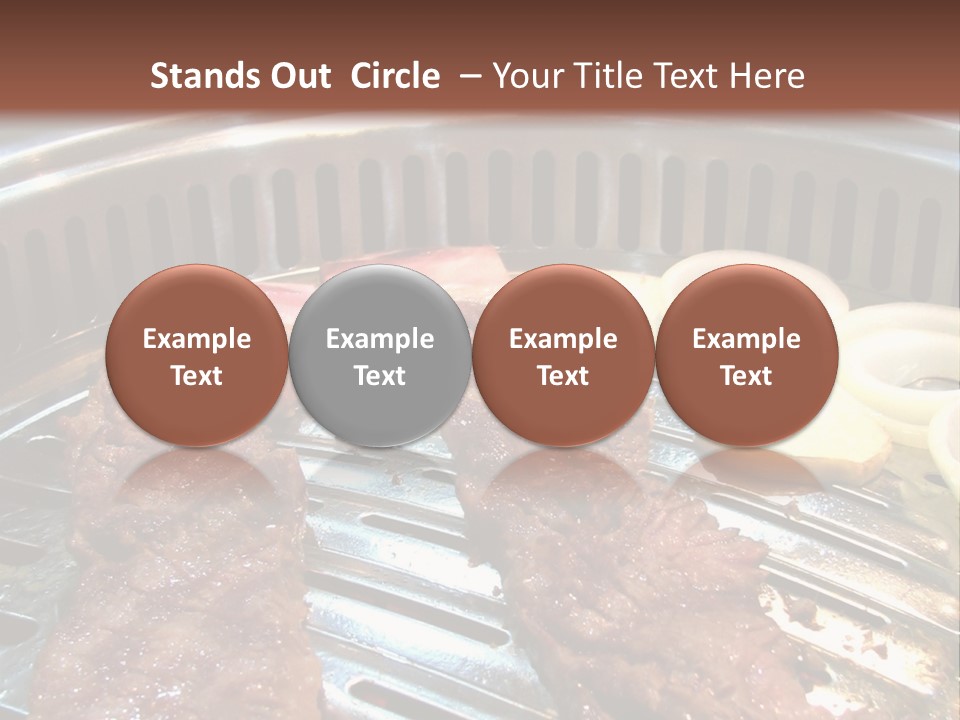 A Bunch Of Food That Is On A Grill PowerPoint Template