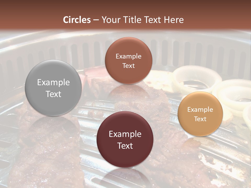 A Bunch Of Food That Is On A Grill PowerPoint Template