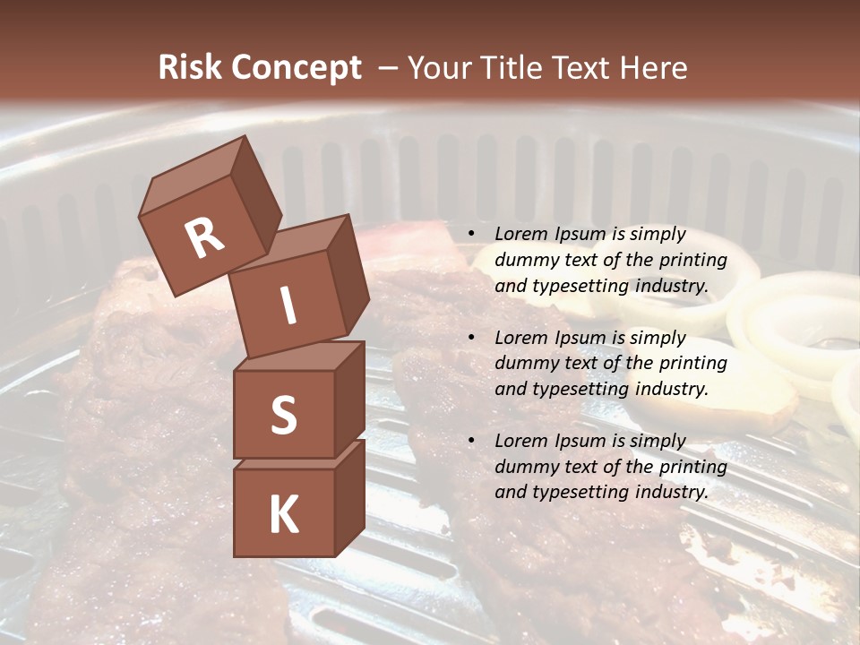 A Bunch Of Food That Is On A Grill PowerPoint Template