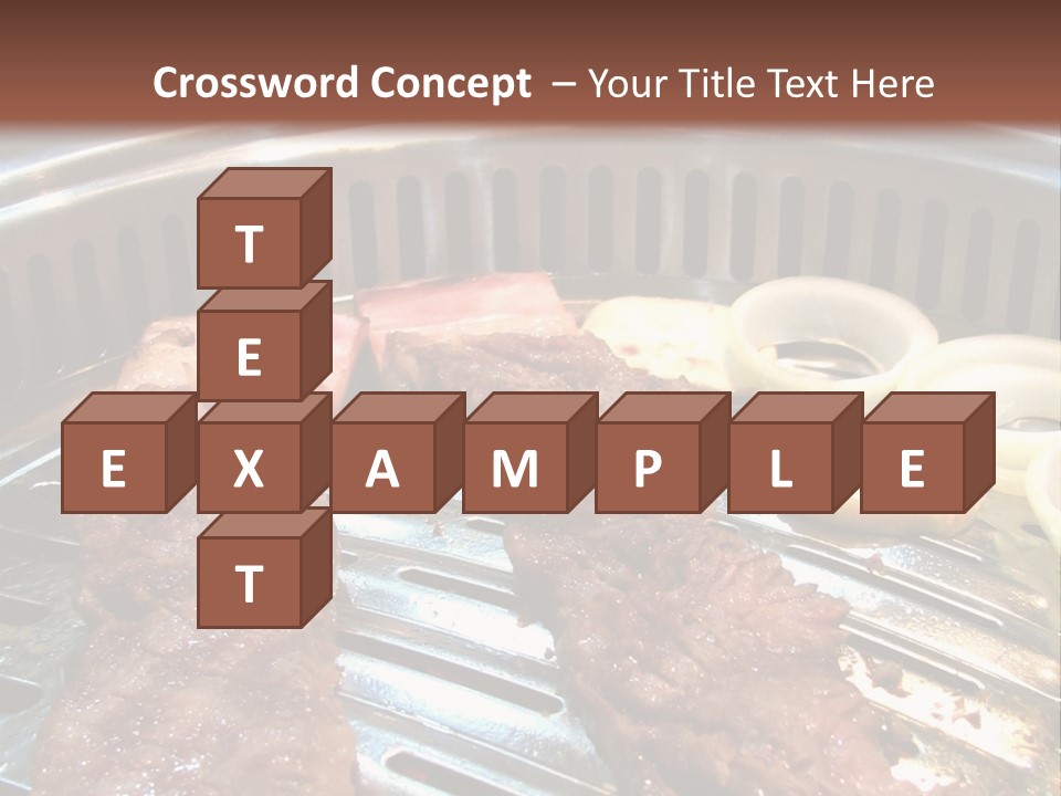 A Bunch Of Food That Is On A Grill PowerPoint Template