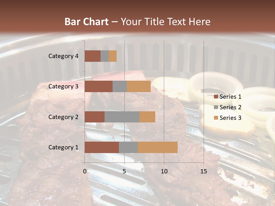 A Bunch Of Food That Is On A Grill PowerPoint Template