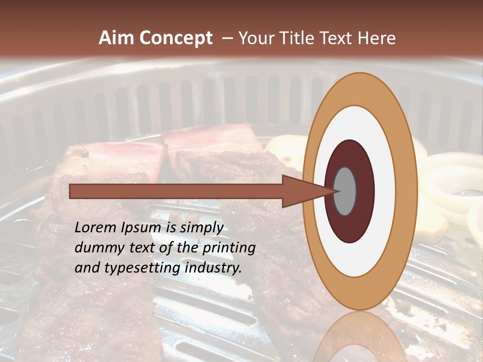 A Bunch Of Food That Is On A Grill PowerPoint Template