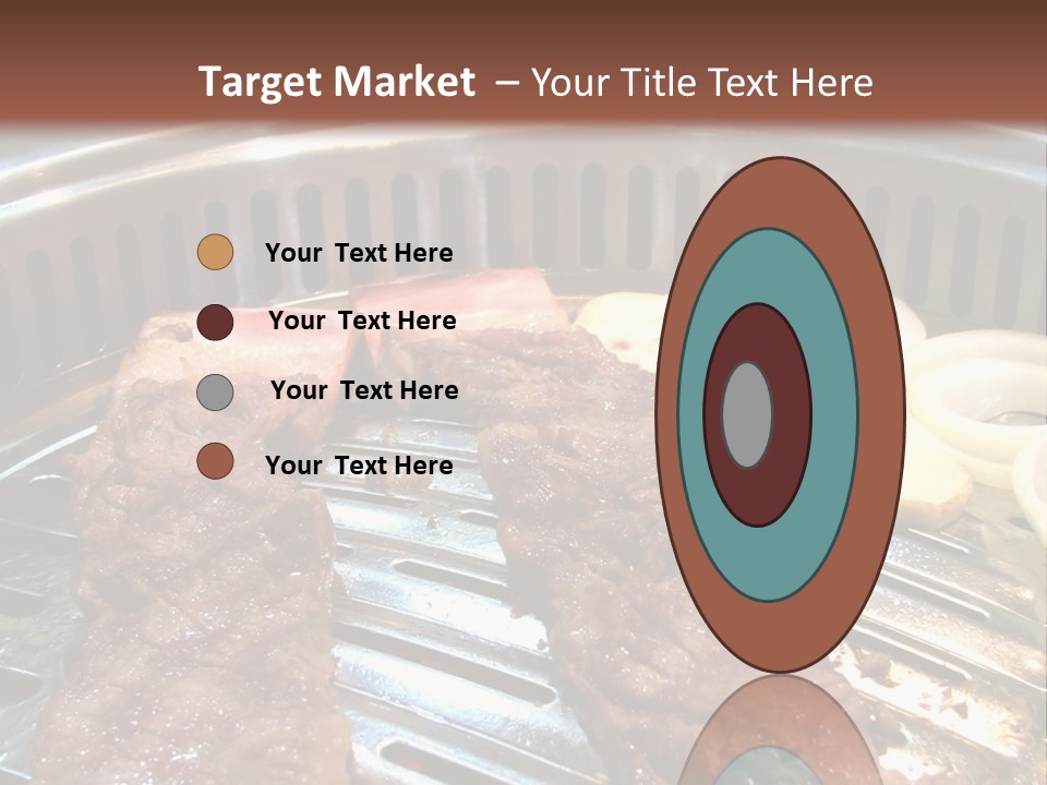 A Bunch Of Food That Is On A Grill PowerPoint Template