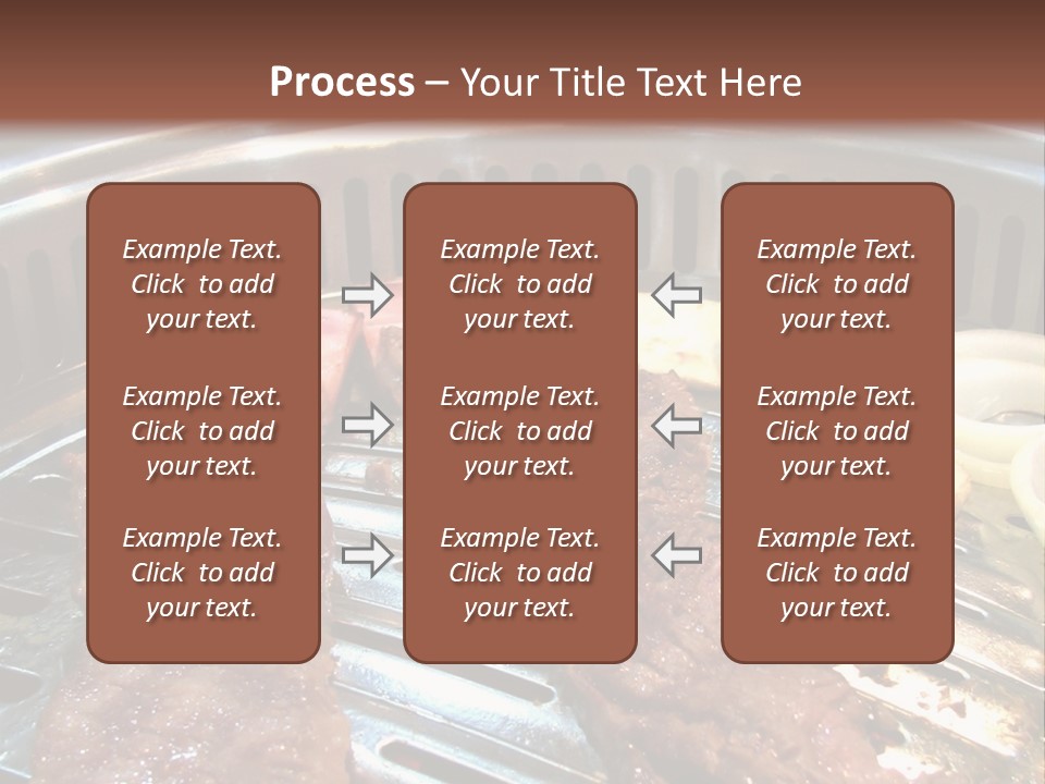 A Bunch Of Food That Is On A Grill PowerPoint Template